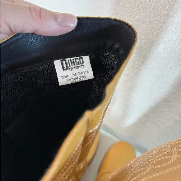 New Dingo Avalon Leather Intricate Stitch Boot Plantain Women's 8.5 Retro Boho - Picture 6 of 9